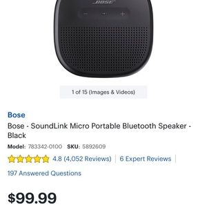 NWT BOSE MICRO SOUNDLINK